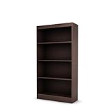 South Shore Axess Collection 4-Shelf Bookcase, Chocolate