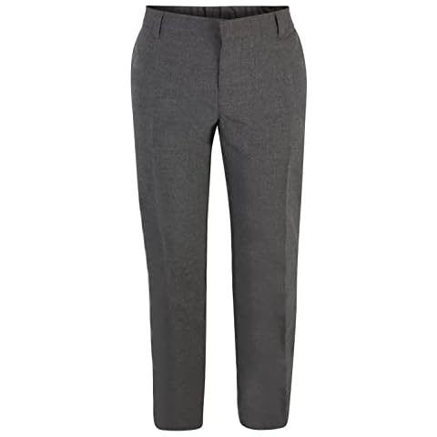 ChicWhisper Boys Skinny Fit Stretch School Trousers Grey Cover
