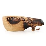 Outdoor Wood Water Cup,Nordic Finnish Kuksa Mug with Hole,Travel Mug,Natural Coffee Milk Water...