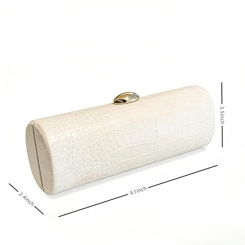 Image of Women Vegan Leather Evening Handbag Crocodile Pattern Handle Clutch Purse Cross Body Envelope Bag