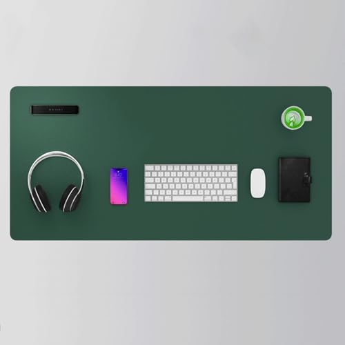 NuoNxuo レザー デスクパッド キーボード プロテクター マット 長さ70-160cm 幅30-60cm 矩形 単色 モダン シンプル 大型 滑り止め マウスパッド 防水 防油 断熱 お手入れ簡単 ライティングマット 20色(F,60x160cm)