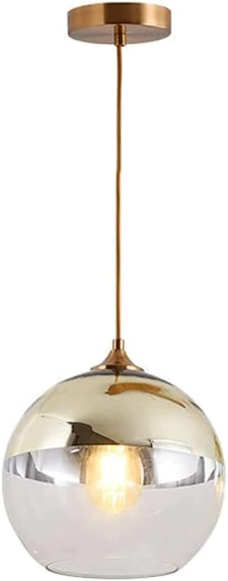 Lustre plafonnier industriel en verre et fer noir vintage de 7,8 pouces pour cuisine