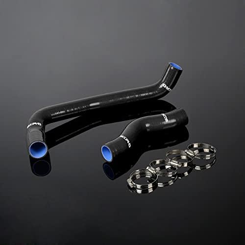 G-PLUS Silicone Radiator Hose Kit Compatible with 1989-1993 Skyline GTM R32 ECR32 RB20DET,-Black