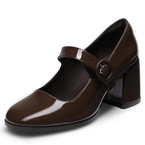 Dream Pairs Women's Sdpu2232w Pump 9.5 Bright Brown