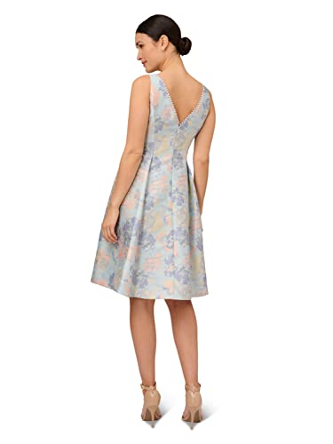 Image of Adrianna Papell Women's Pearl Trim Jacquard Dress