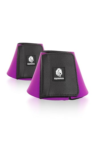 Image of Equinavia Toki Pull On Bell Boots for Horses, Durable Neoprene Equine Boots | Comfortable Horse Hoof Boots for Daily Turnout, Overreach Protection Hoof Boots, Equestrian Training Competition Show, Riding