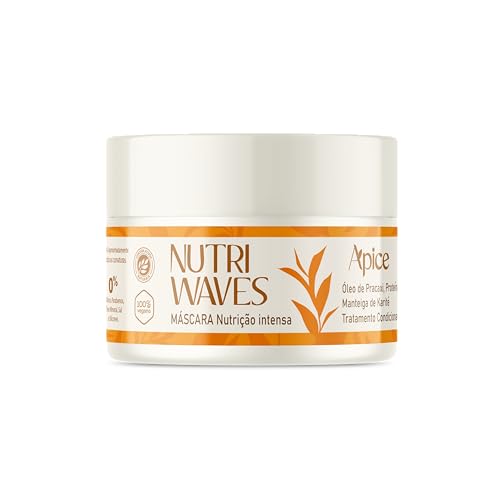 Ápice Máscara Nutri Waves Nutrição Intensa | Nutrição, Brilho e Reconstrução para Todos os Tipos de Cabelo | 300g