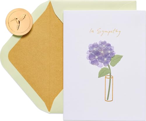 Image of Papyrus Sympathy Card (Floral Vase)