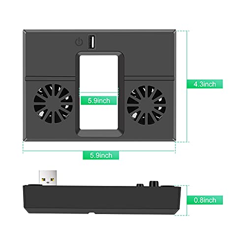 Image of Linkstyle Cooling Fan for Xbox Series X, USB Powered Vertical Cooling Stand Cooling System with Dual Fans and 1 USB Port