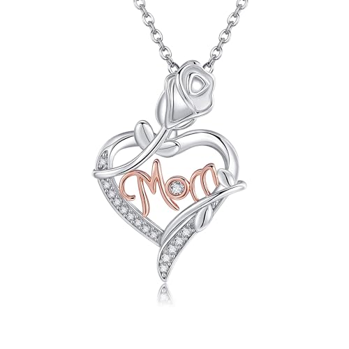 Collier pour maman argent 925 rose pendentif femme bijou