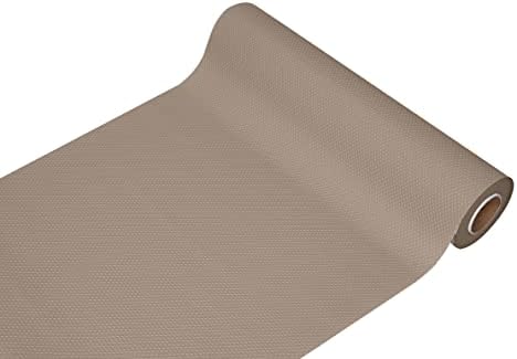 EVALAND 12 INCHES x 33 FEET (394 Inches) Non-Slip Shelf Liner, EVA Kitchen Liner, Non-Adhesive Liner, Smooth Drawer Liner, Durable Strong Grip Liner, Stain-Proof Shelf, Cabinet Liner, Beige