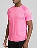 Zengjo Men's Quick Dry Gym Shirt, Moisture Wicking T-Shirt for Training(Pink,XXL) #2