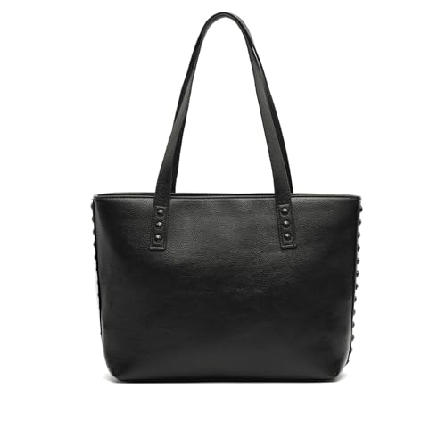 Imagen de MISAKO Emre bolso shopper grande con detalles metálicos Mujer Emre Negro 26x40x13cm