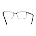 Mens Metal Half Rim Rectangular Reading Glasses Gunmetal Black +3.5