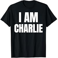 WESFY I AM Charlie T-Shirt (Black,Medium)