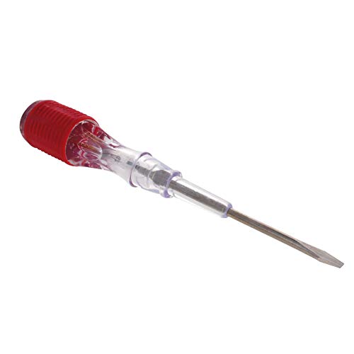 Fielect 10pcs Voltage Tester Voltage Detector Pen Circuit Tester Tool Steel Batch Slotted Test Pencil JRDB-859 AC/DC 100-500V Clear