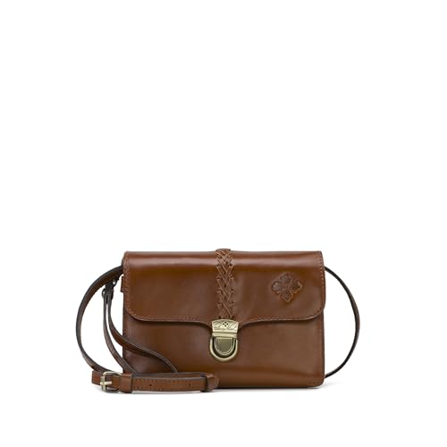Patricia Nash Leather Crossbody Bag - Bianco Crossbody Organizer, 100% Full Grain Leather Crossbody Purse for Women