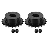 QUARKZMAN 2 Stk #25 Kettenrad 12mm Bohrung 1/4" Teilung 20 Zähne C45 Kohlenstoffstahl ANSI #25 Kettenrad Nut 4 x 1,8mm Mit Stellschrauben Für ISO 04C Kette