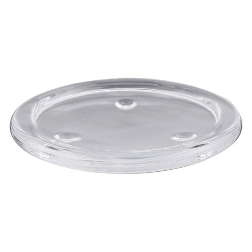 Lot de dessous de verre transparent pour bougies – Assiettes à bougies rondes en verre, 10 cm et 13 cm, facile à nettoyer, polyvalent maison D (S)