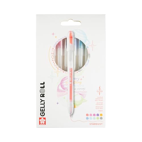 Stylo gel Sakura Gelly Roll Stardust pour un carnet créatif étincelant