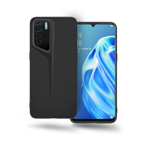 Image of Amazon Brand - Solimo Rubber Ultra-Thin Blade Runner Series Matte Finished Camera Protection Soft Back Cover for Oppo F15 - Black