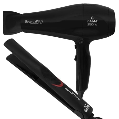 Kit Prancha e Secador de Cabelo Eleganza Plus 127v