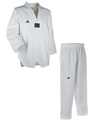adidas ADICHAMP 3 TKD Uniform - v-Neck White - 1