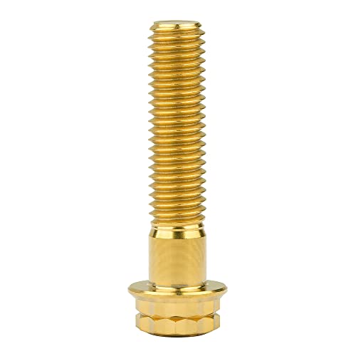 Image of Titanium Flange 12 Point Head M8 x15 20 25 30 35 40 45 50 55 60 65mm Screw Bolt Pack of 4 (M8x35mm, Gold)