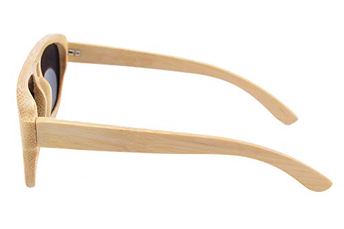 SHINU Oversized Bamboo Wood Sunglasses Square Retro Polarized Glasses-Z60153