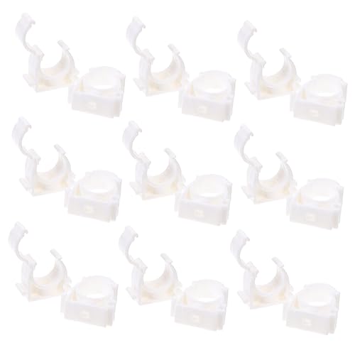 Balacoo Water Pipe Clamp 20pcs Set Hose Clamp Plastic Tube Hanger for Pipes Heat and