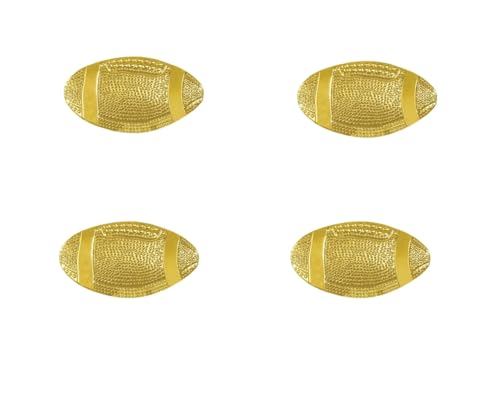 Football Pins. Chenille Pins Pack of 4. Varsity Letter Pin for Recognition and Achievement.