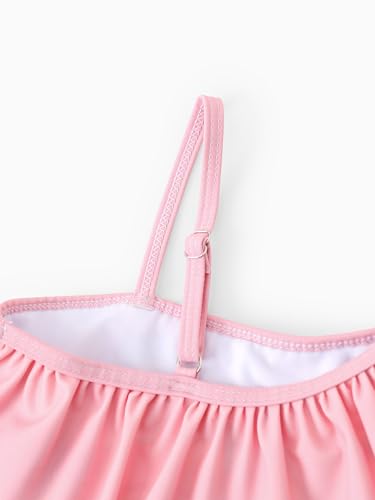 Image of My Litle Pony One Piece Swimsuit Pony Print Off-Shoulder Ruffle Summer Swimwear Beach Pool Kids, Pink, 2‑9 Years