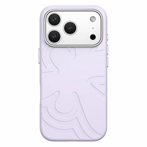 Coque iPhone 17 en silicone liquide givré violet antichoc
