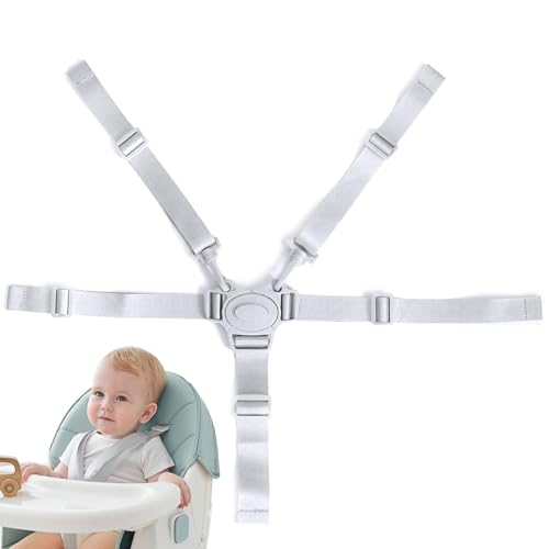 Universal High Chair Straps - Adjustable 5 Point Harness, Secure Baby Safety Straps for High Chairs and Strollers, Easy to Install and Use, Durable and Comfortable Material, Baby Safety Essential