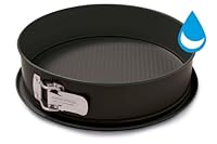 FORMEGOLOSE&trade;, tortiera apribile 1 fondo, 28 cm, con speciale fondo salvagoccia, realizzata in acciaio con doppio strato antiaderente, colore nero