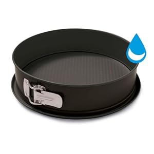 FORMEGOLOSE™, tortiera apribile 1 fondo, 26 cm, con speciale fondo salvagoccia, realizzata in acciaio con doppio strato antiaderente, colore nero