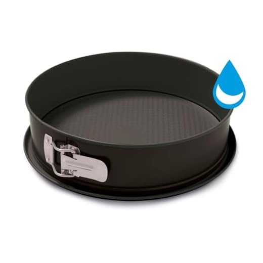 FORMEGOLOSE, molde desmontable con 1 fondo Ø 26 cm, Fondo antigoteo, Acero con revestimiento antiadherente, Negro