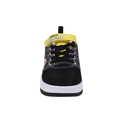 Heelys POP PRO BLK/Pink/YLLW Wheeled Heel Shoe, Black/Grey/Yellow, 4 US Unisex Big Kid2