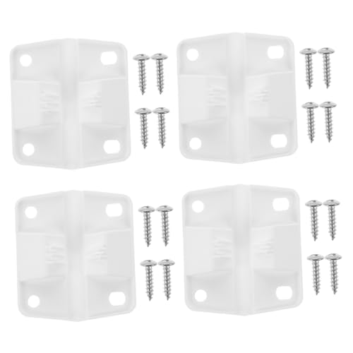 DECOMELODY 4 juegos Bisagras de Plástico para Nevera con Tornillos Repuesto Robusto y Fácil Instalación Accesorios de Camping Compatibles con Múltiples de Frigoríficos
