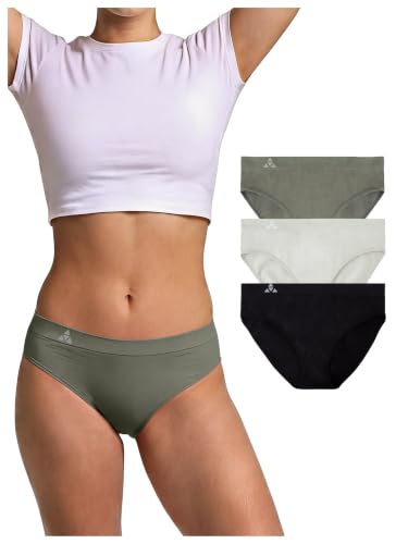 Image of Balanced Tech Moisture Wicking Underwear for Women, Seamless Workout Hipster Brief Bikini Panties
