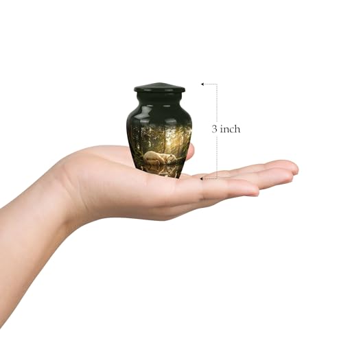 Image of Bear Urn - Small Urns for Human Ashes Keepsake - Urns for Ashes Adult Female Mom - Burial Urns for Cremated Remains - Cremation Urns - (3 inch Pack of 4)