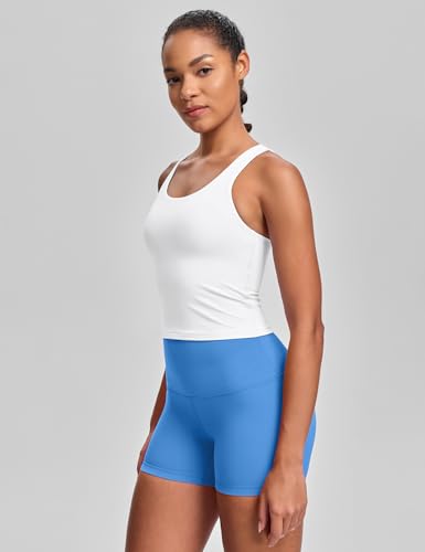 Image of HeyNuts Longline Zeal Bras Medium Impact Wirefree Sports Bras Workout Crop Tank Tops with Removable Pads, A-D Cups
