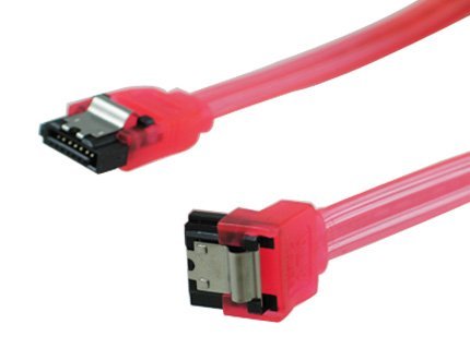 Cable SATA 3 OKGear 24 in Rojo UV Recto a Derecho