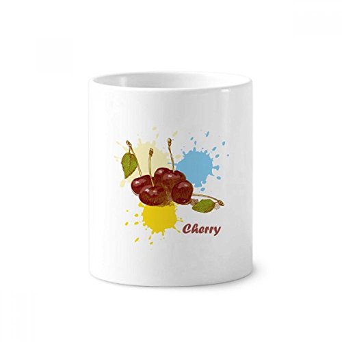 Tasse céramique blanche cerise aquarelle : l'idée cadeau utile pour bureau et maison