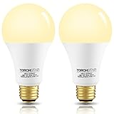 TORCHSTAR LED 3-Way Light Bulb A21, Energy Star & UL-Listed, 2700K Soft White, 40/60/100W Equivalent, for Floor Lamp, Bedside Lamp, E26 Base, Pack of 2