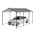 Fiveshow 10x15 FT Heavy Duty Metal Carport with Galvanized Steel Roof & Frame, Outdoor Garage Canopy for Cars, Trucks, Boats, and Outdoor Events, Gray