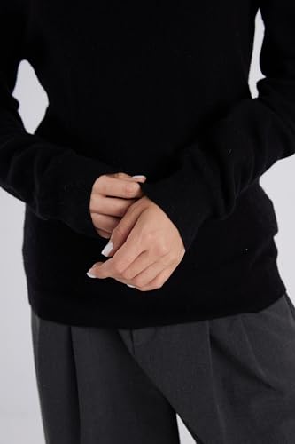 Image of ANNASOUL Womens Cashmere Sweater Turtleneck Long Sleeve Pullover High Neck Relaxed Fit, Fall Outfits Sweater, Trendy Tops