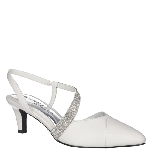 Easy Street Women's Emerald Pump, White, 6