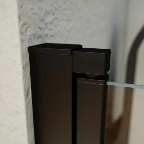 Puerta de ducha 100 cm para evitar salpicaduras con cristal transparente Elba 6
