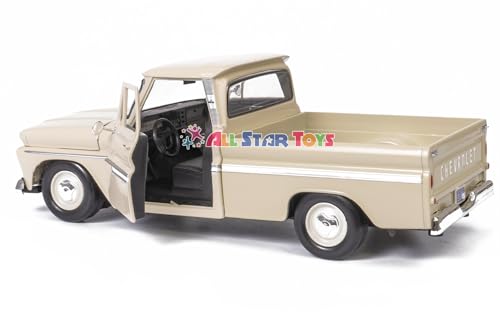Image of New Motormax - 1966 Chevy C10 Fleetside Pickup Cream 1:24 - 73355AC ,#G14E6GE4R-GE 4-TEW6W239922